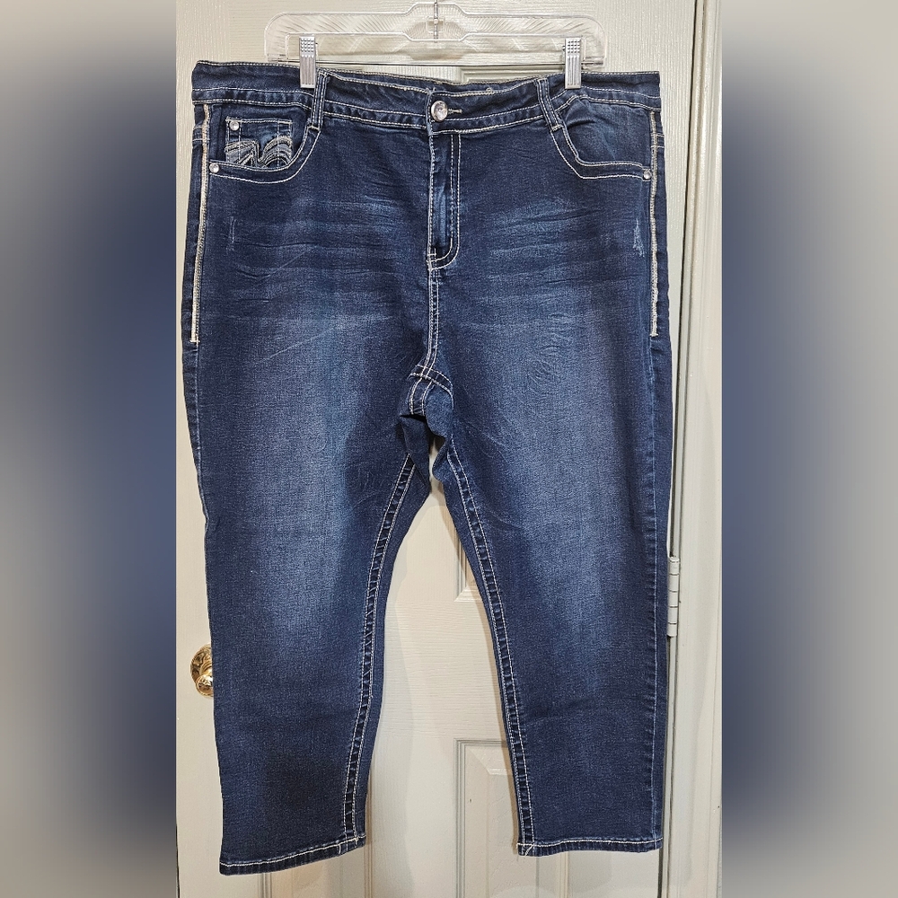 Classic Indigo Denim Capris